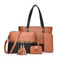 👜 Lot de 4 sacs fourre-tout 4-en-1 au motif color block ✨ Le lot de sacs à main dont toutes les femmes ont besoin