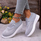 Chaussures de marche femme en filet respirant, à enfiler