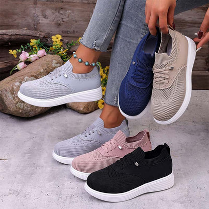 Chaussures de marche femme en filet respirant, à enfiler