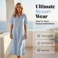☀️ Robe chemise décontractée femme en mélange de lin – Un style naturel pour les journées ensoleillées ✨