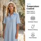 ☀️ Robe chemise décontractée femme en mélange de lin – Un style naturel pour les journées ensoleillées ✨