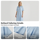 ☀️ Robe chemise décontractée femme en mélange de lin – Un style naturel pour les journées ensoleillées ✨