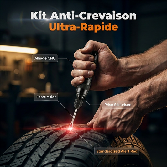 Kit de réparation pour pneus tubeless en coffret aluminium