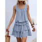 👗🌸Robe d'été à volants superposés et encolure en U pour femme