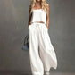 Ensemble 2 pièces femme : haut court et pantalon large