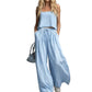 Ensemble 2 pièces femme : haut court et pantalon large