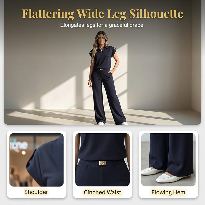 📢 Mi-saison : −50 % – ne ratez pas cette offre ! ⏰ Ensemble 2 pièces décontracté pour femme (haut et pantalon) – une tenue décontractée pour le quotidien, le bureau et les voyages. 🌸💨