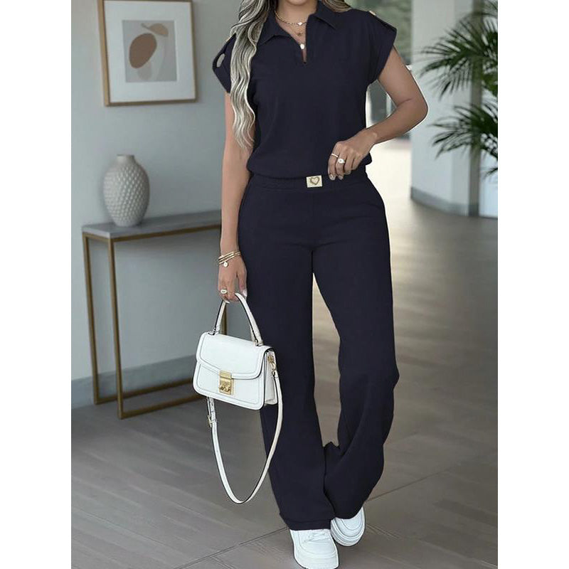 📢 Mi-saison : −50 % – ne ratez pas cette offre ! ⏰ Ensemble 2 pièces décontracté pour femme (haut et pantalon) – une tenue décontractée pour le quotidien, le bureau et les voyages. 🌸💨