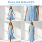 ☀️ Le best-seller de l'été 2026 est arrivé ! Robe midi boutonnée en tissu mélangé pour femme