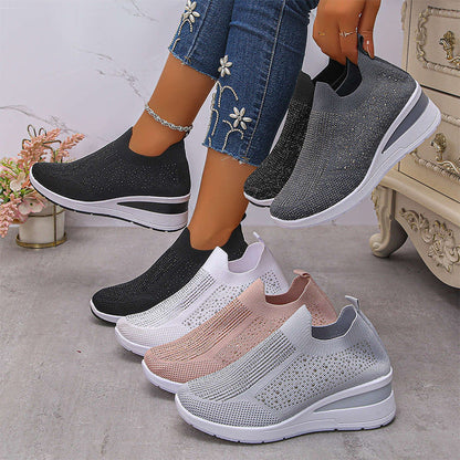 🚚 Réapprovisionnement – dépêchez-vous ! Chaussures de marche en tricot respirant pour femmes