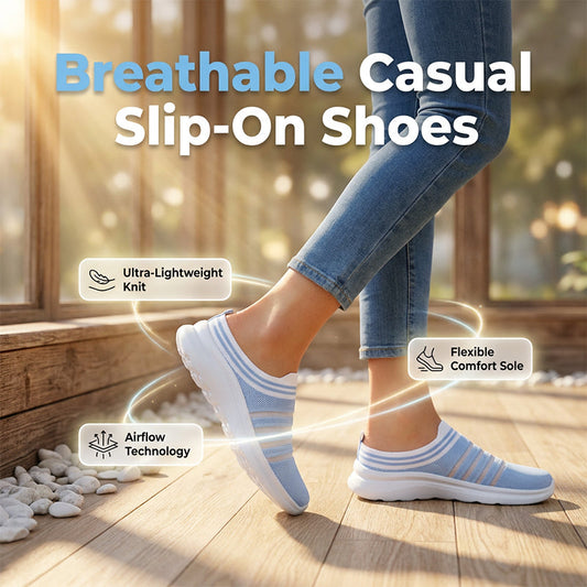📅 Commandez aujourd'hui = -50% ！Baskets-mules sans lacets en maille respirante pour femme