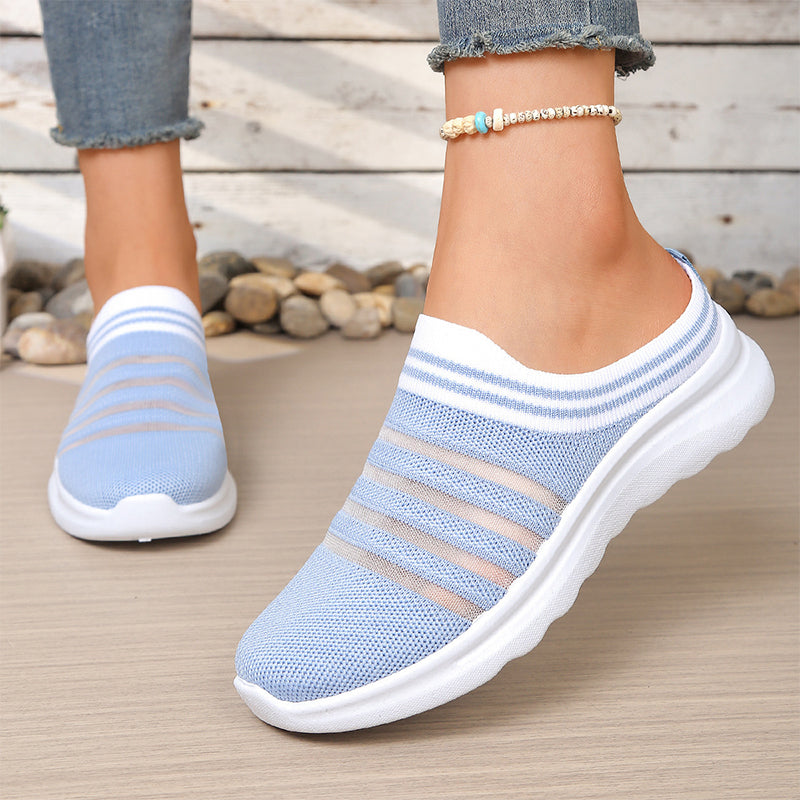 📅 Commandez aujourd'hui = -50% ！Baskets-mules sans lacets en maille respirante pour femme