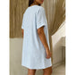 Robe t-shirt femme décontractée à rayures, manches courtes
