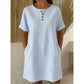 Robe t-shirt femme décontractée à rayures, manches courtes