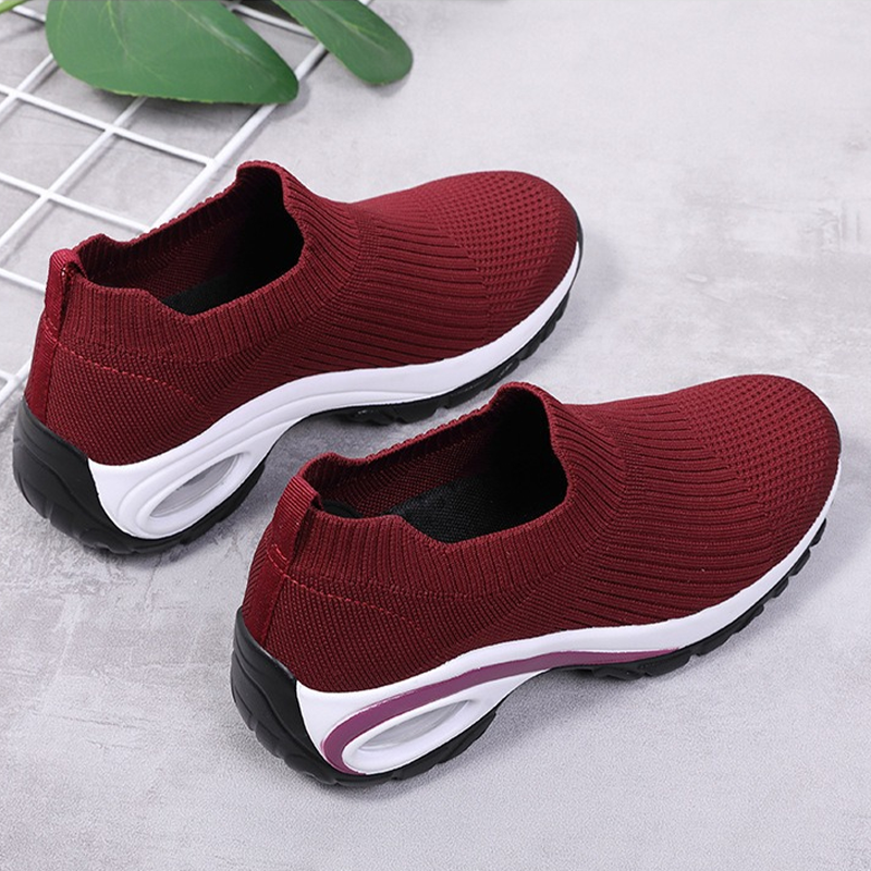 👑 Le must-have de la saison ! Chaussures de loisirs orthopédiques pour femmes, avec tige en maille tricotée et tige courte