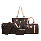 Ensemble de 6 sacs à main femme, motif osseux tendance