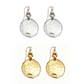 Boucles d'oreilles pendantes vintage en métal martelé