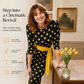 Robe rétro élégante à pois pour femme