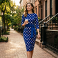 Robe rétro élégante à pois pour femme