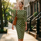 Robe rétro élégante à pois pour femme