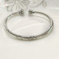 💫Bracelet rigide vintage à motif floral argenté💫Achetez-en 1, obtenez-en 1 gratuit MAINTENANT !!💥
