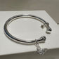 💫Bracelet rigide vintage à motif floral argenté💫Achetez-en 1, obtenez-en 1 gratuit MAINTENANT !!💥