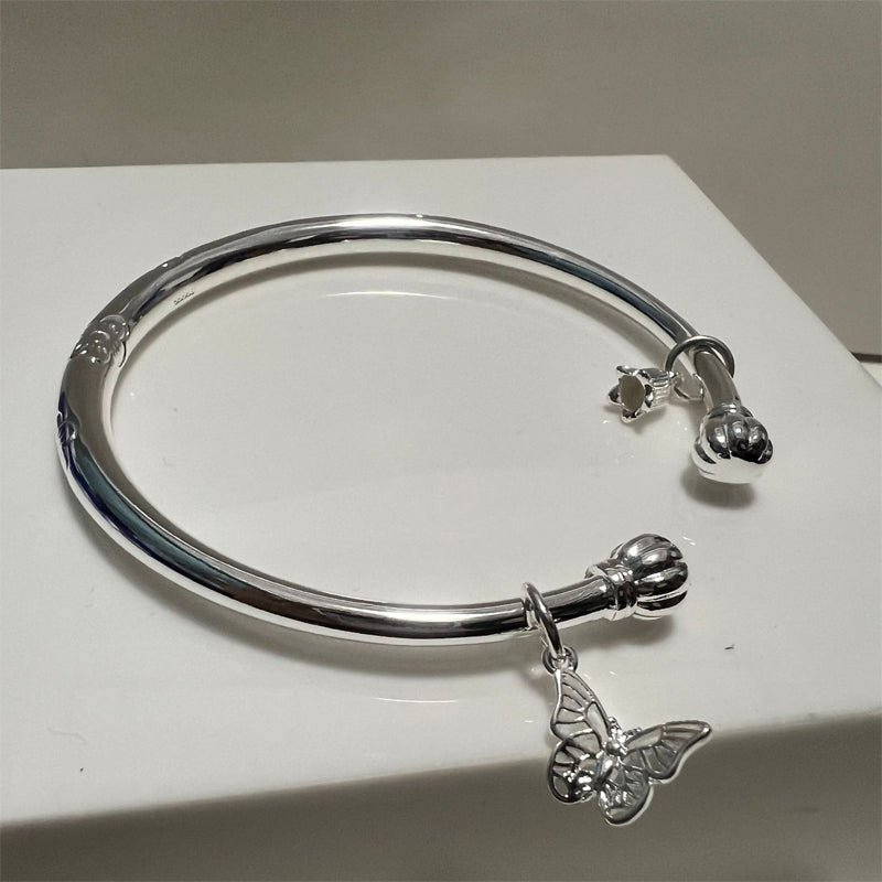 💫Bracelet rigide vintage à motif floral argenté💫Achetez-en 1, obtenez-en 1 gratuit MAINTENANT !!💥