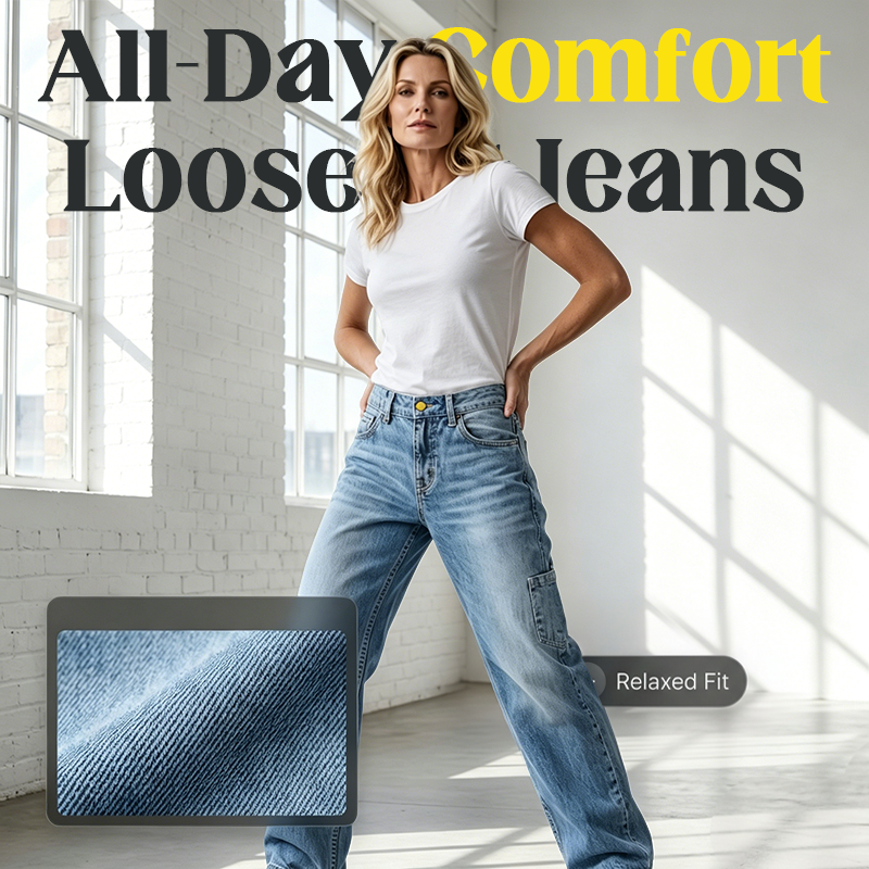 🎉 Soldes 2026 — Plus de 59 000 vendus 👖 Jean Décontracté Femme Coupe Ample 👗