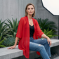 Cardigan léger en mousseline à ouverture sur le devant pour femme