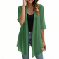 Cardigan léger en mousseline à ouverture sur le devant pour femme