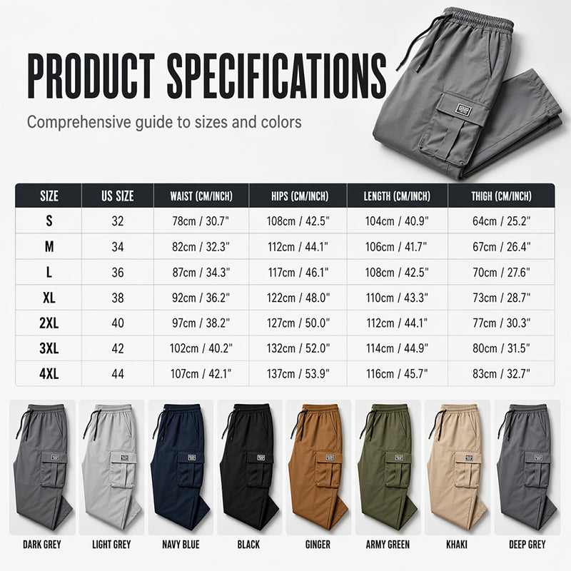 🏕️Pantalon cargo homme coupe ample – Confortable, polyvalent et multi-poches – Idéal pour le quotidien, l’extérieur et les loisirs ✨