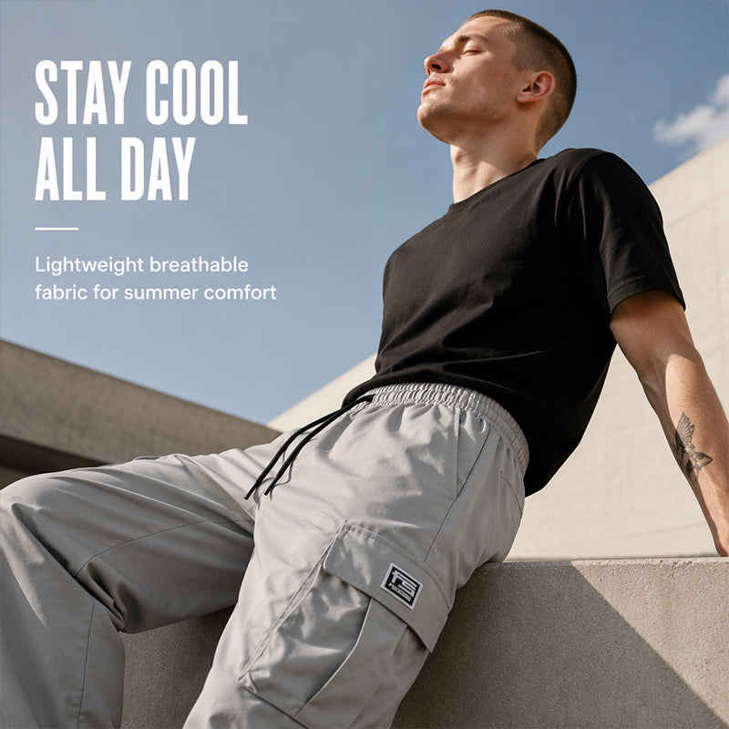 🏕️Pantalon cargo homme coupe ample – Confortable, polyvalent et multi-poches – Idéal pour le quotidien, l’extérieur et les loisirs ✨