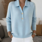 Pull en maille élégant à col revers pour femme