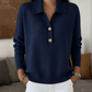 Pull en maille élégant à col revers pour femme