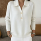 Pull en maille élégant à col revers pour femme
