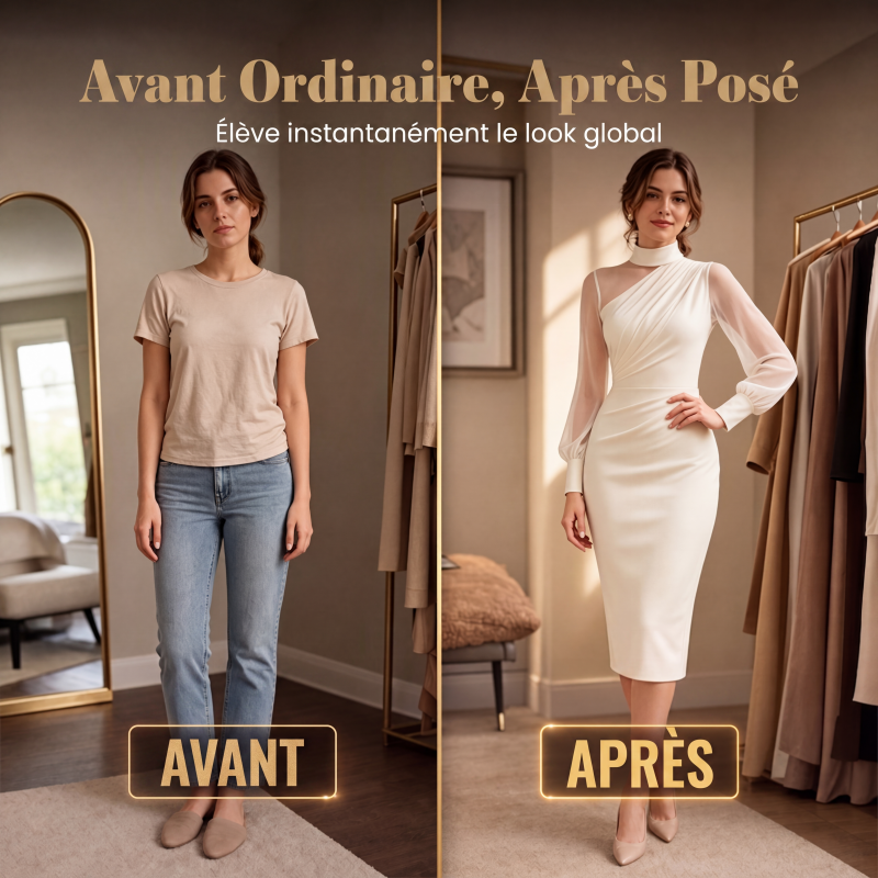 ✨ Robe midi femme à col montant et manches transparentes : facile à porter en soirée 👗