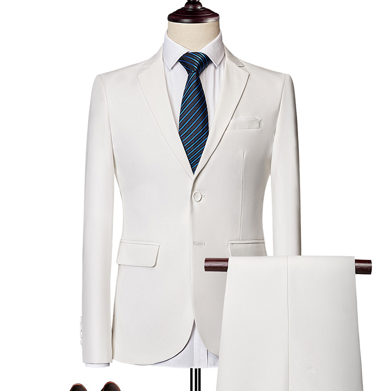 Costume d’affaires moderne coupe ajustée 2 pièces pour homme