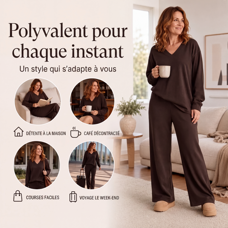 ✨ LE CASUAL AUTREMENT | Ensemble Femme 2 Pièces à Épaules Dénudées -50 %