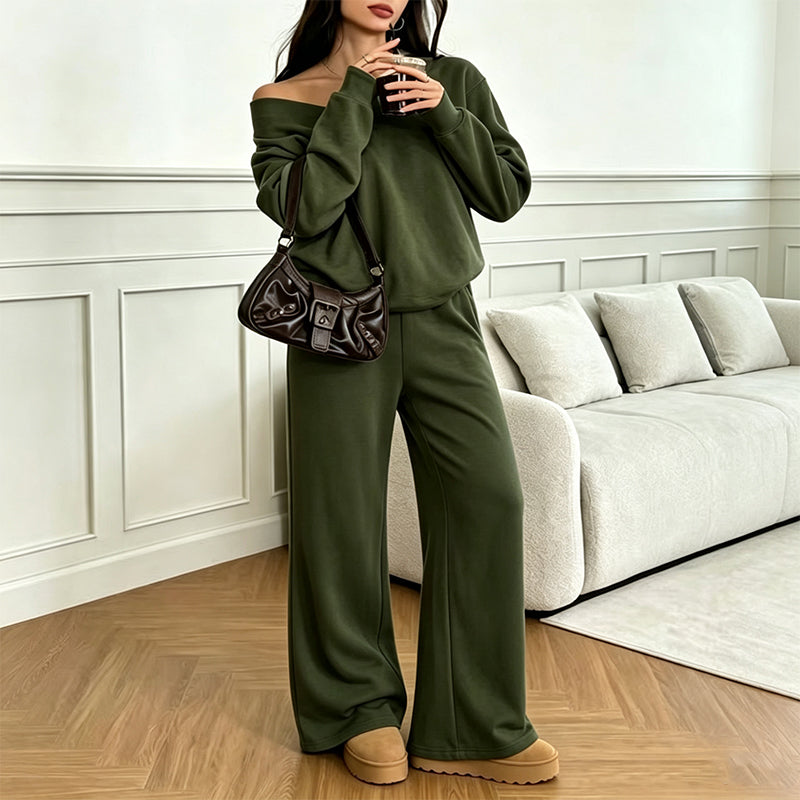 ✨ LE CASUAL AUTREMENT | Ensemble Femme 2 Pièces à Épaules Dénudées -50 %