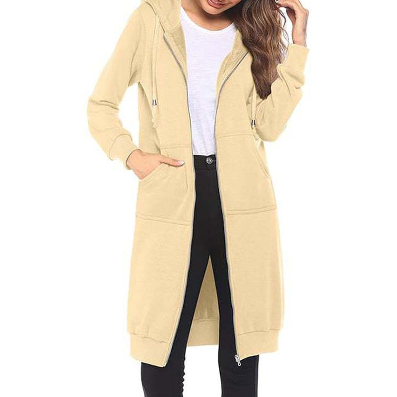 🍂 OFFRE DE SAISON · 50 % | Cardigan Long Femme à Capuche & Zip