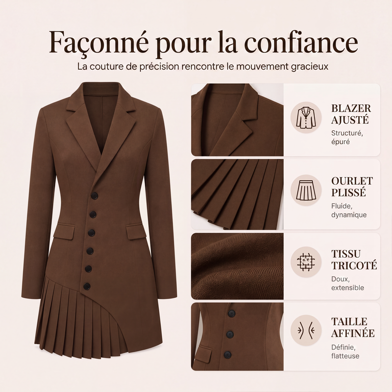✨ OFFRE PRIVILÈGE · -50 % | Robe Blazer Femme Élégante