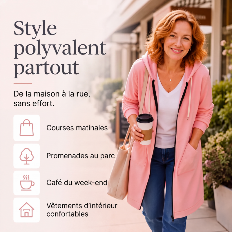 📢📢50 % de réduction🔥✨ Sweats à capuche en polaire à fermeture éclair pour femmes