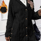 Veste à capuche boutonnée pour femme