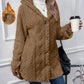 Veste à capuche boutonnée pour femme