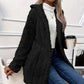 Veste à capuche boutonnée pour femme