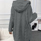 Veste à capuche boutonnée pour femme