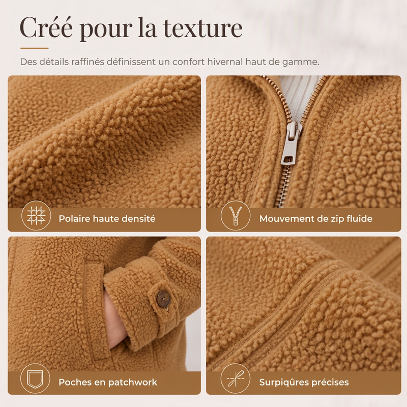 ❄️ LE COSY DE L'HIVER | Veste Femme à Col Montant & Fermeture Zippée -50 %