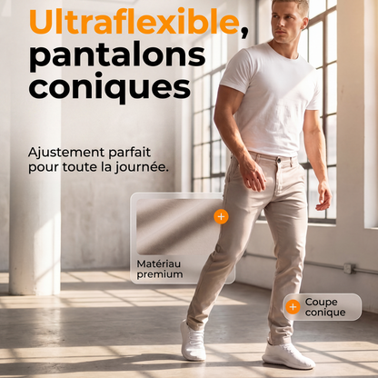 👖 Du Bureau au Week-end | Pantalon Homme Stretch à Coupe Fuselée