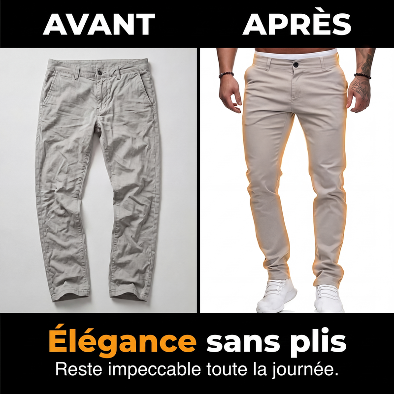 👖 Du Bureau au Week-end | Pantalon Homme Stretch à Coupe Fuselée