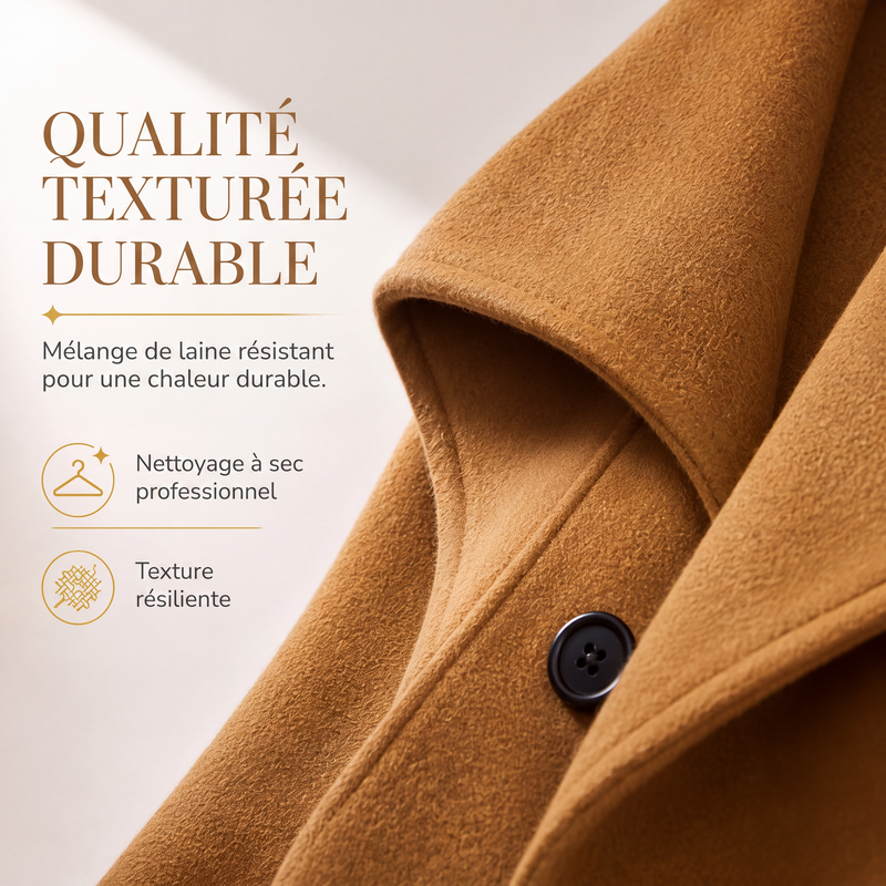 Manteau élégant pour femme à col revers et coupe ajustée